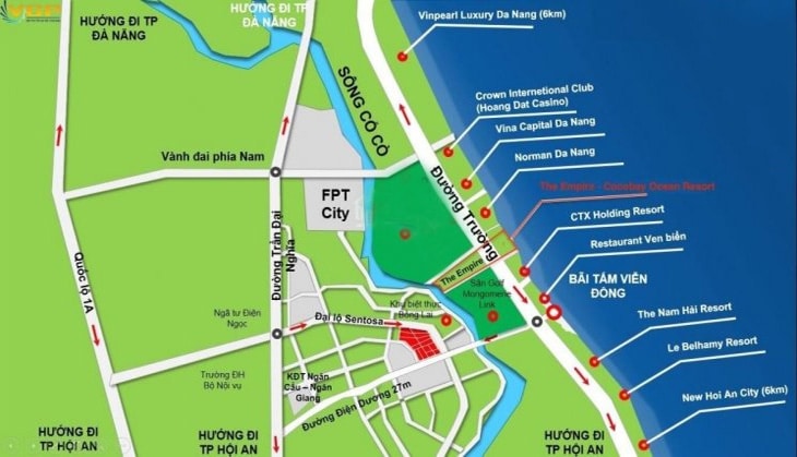 Tổng quan vị trí Cocobay Đà Nẵng