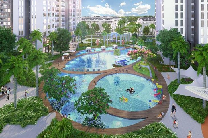 Hồ bơi tại dự án chung cư Vincity Grand Park Quận 9