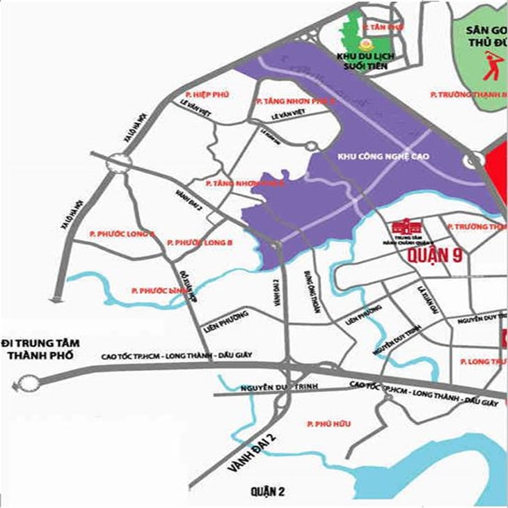 Vị trí Biệt thự Shophouse của Vinhomes Grand Park