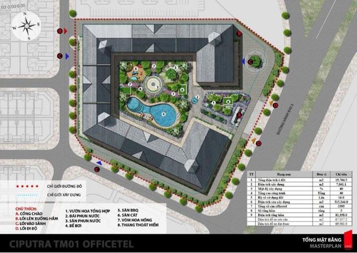 Tổng mặt bằng dự án The Lotus Center Vimefulland Võ Chí Công