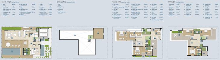 Biệt thư đơn lập kim cương: 1029m2