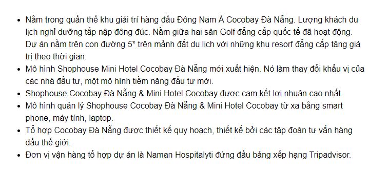 Shophouse Cocobay Đà Nẵng