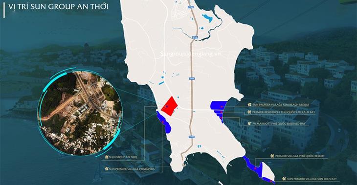 Vi trí khu đô thị An Thới Sun Group Phú Quốc