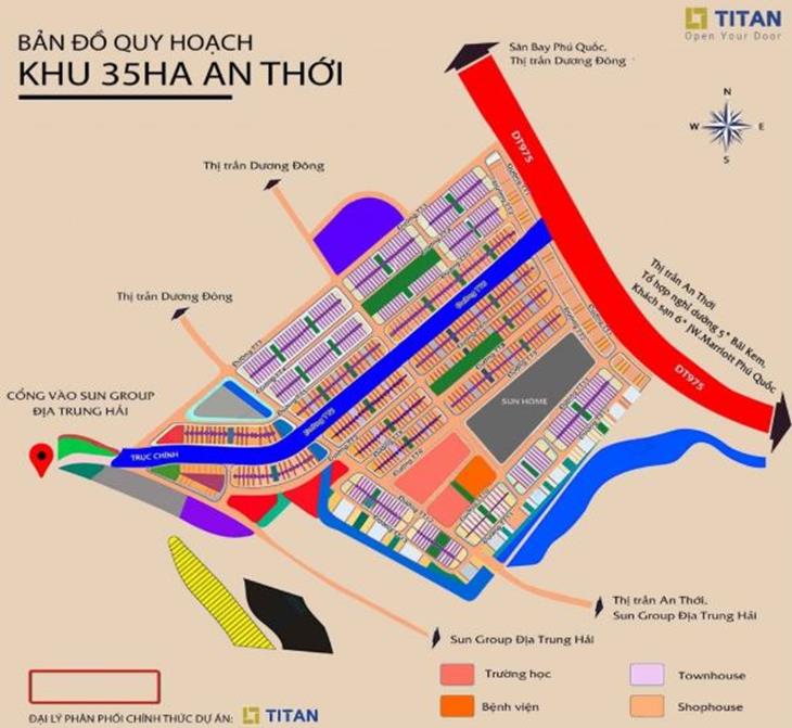 Quy hoạch mặt bằng tại khu đô thị An Thới
