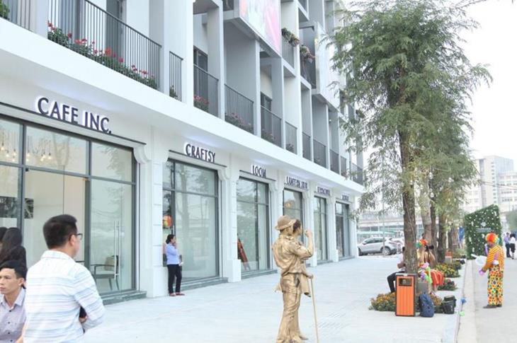 Mặt tiền kinh doanh của shophouse The Manor Central Park