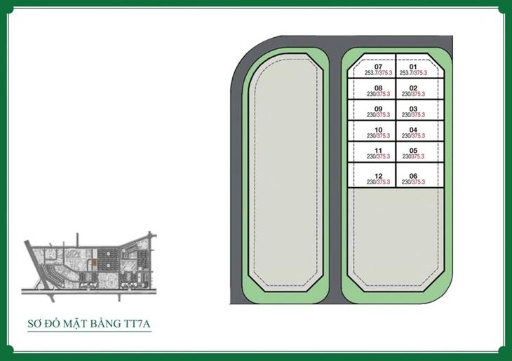 Mặt bằng tổng thể phân khu TT7A