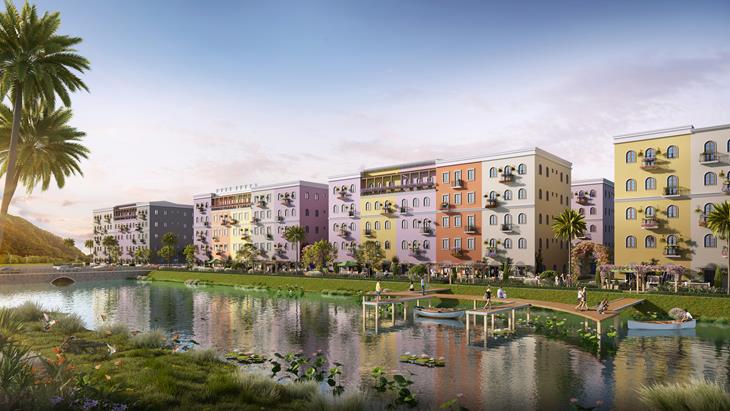 Phối cảnh shophouse khu đô thị Sun Grand City New An Thới