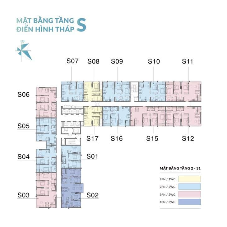 Mặt bằng Mipec Rubik 360 Xuân Thủy 2