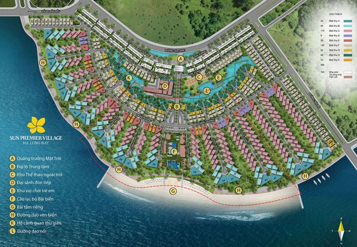 Mặt bằng tổng thể Dự án Sun Premier Village Hạ Long