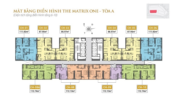 Mat bang toa A The Matrix One My Dinh