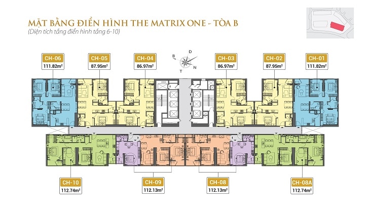 mat bang dien hinh The Matrix One toa B