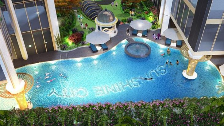 Hồ bơi taị Sunshine City Ciputra