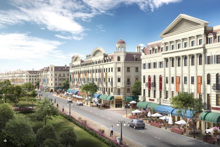 Quang cảnh mặt ngoài dự án Sun Plaza Grand World - ShopHouse Europe