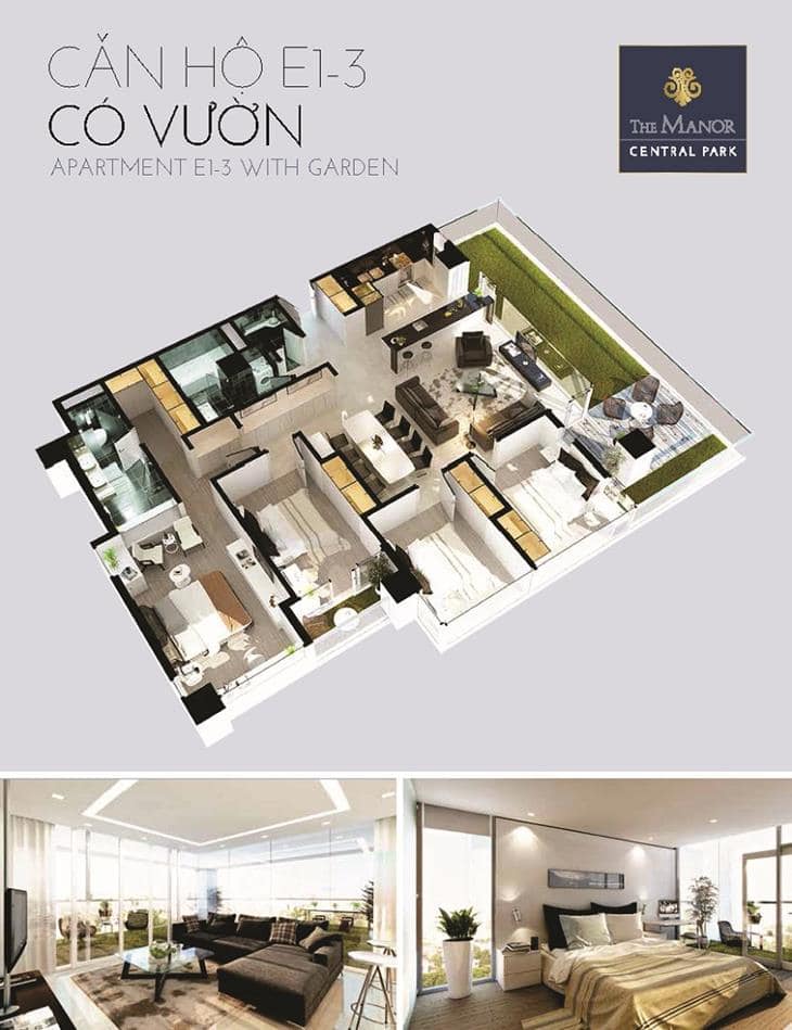 Mặt bằng căn hộ the manor central park 5