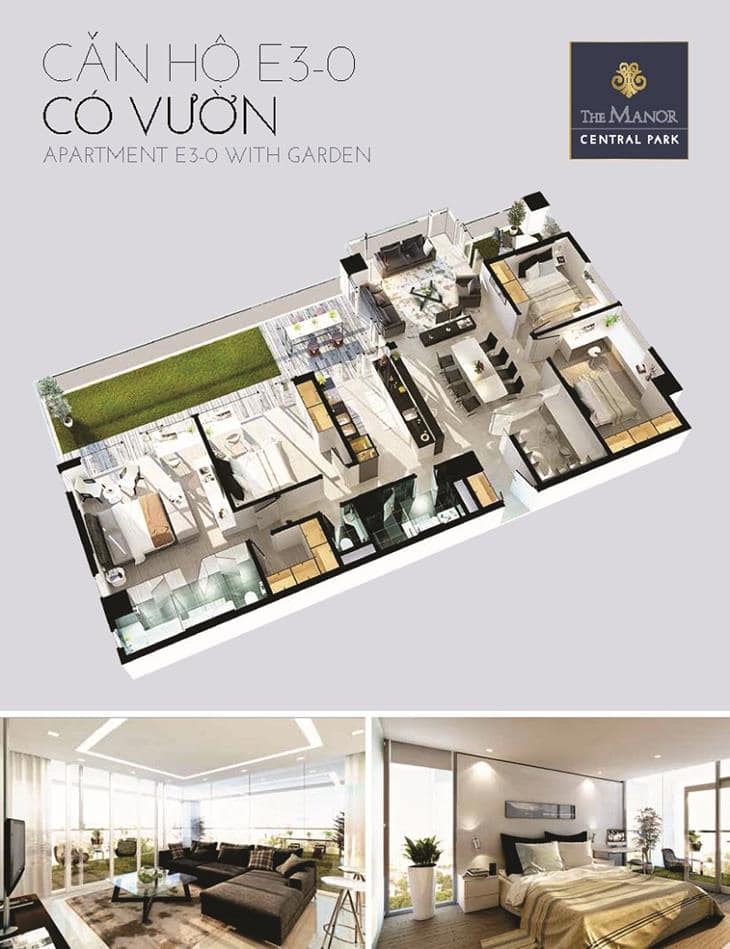 Mặt bằng căn hộ the manor central park 4