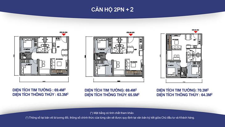 Căn hộ 2PN +1, 2WC Dự án VinHomes Smart City 