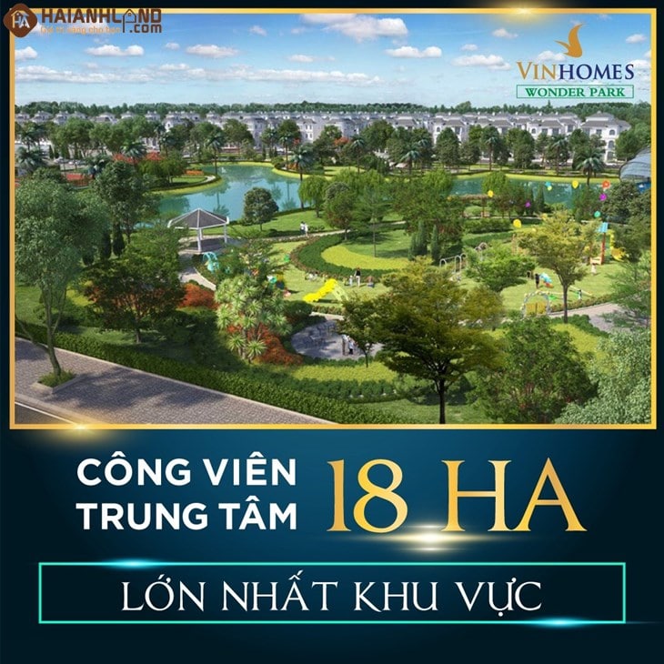 Tien ich cong vien trung tam du an Vinhomes Wonder Park