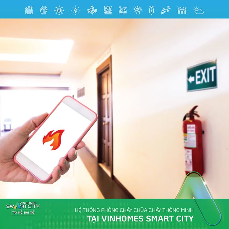 Hệ thống chữa cháy thông minh tại VinHomes Smart City 