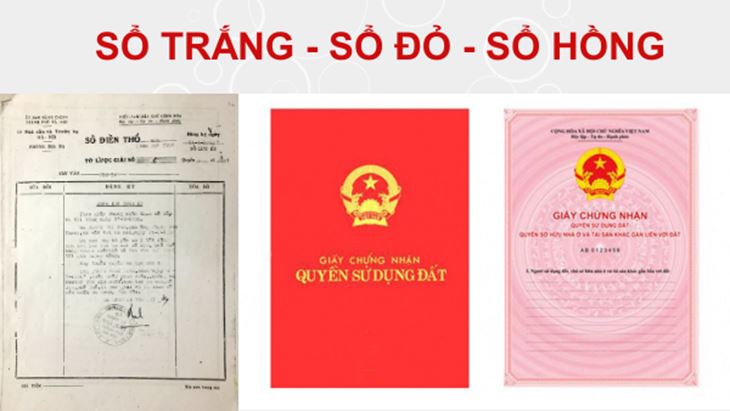 Khái niệm Sổ Trắng, Sổ Hồng, Sổ Đỏ là gì? Cách phân biệt 5 Sổ trắng, Sổ đỏ, Sổ hồng