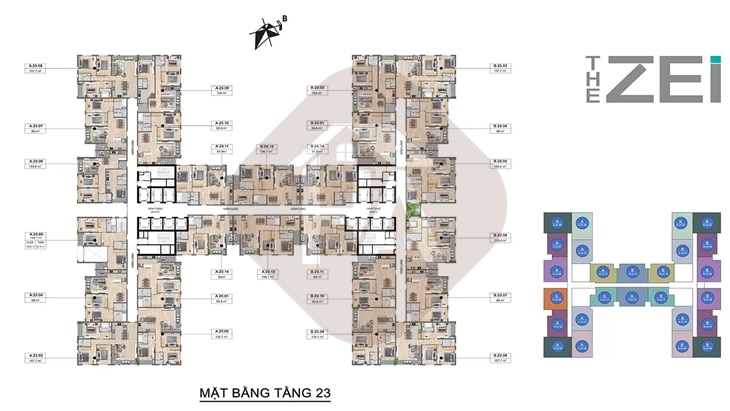 Mặt bằng tầng 23