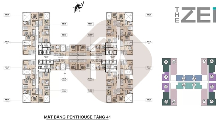 Mặt bằng tầng 41