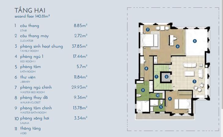 hình ảnh mặt bằng Biệt thự đơn lập The Manor Central Park bạch kim