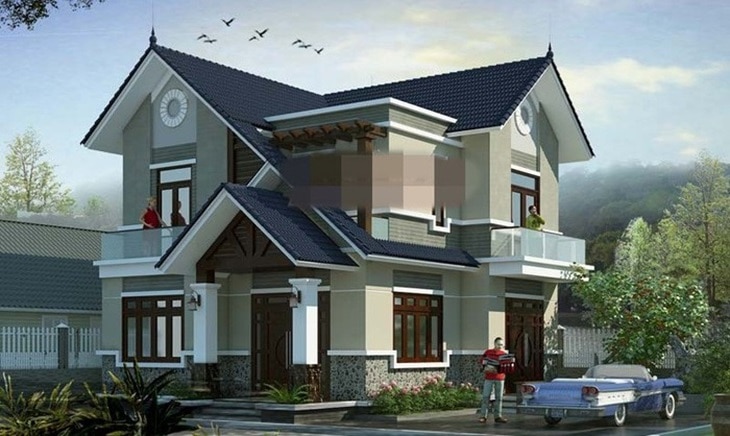 Biệt thự mini 2 tầng