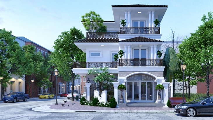 Biệt thự mini 3 tầng