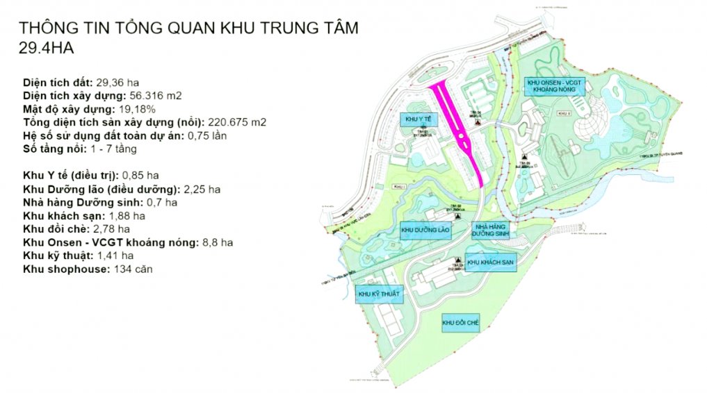 Mặt bằng tổng thể của dự án Vinpearl Mỹ Lâm Tuyên Quang