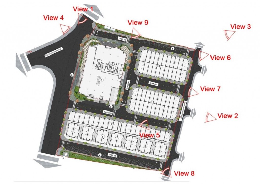 Mặt bằng tổng thể dự án Vinhomes Sky Park 